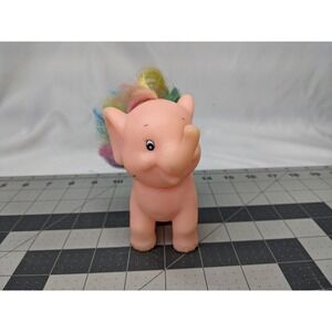 Soma Pink Elephant Figure 4 Inch Rainbow Hair